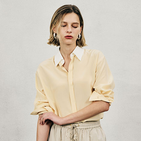 【Washable Silk Shirt】クローゼットで活躍するウォッシャブルシャツ
