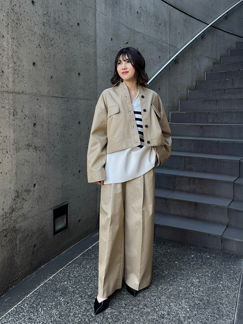 大人カジュアルを格上げする、チノセットアップコーデ