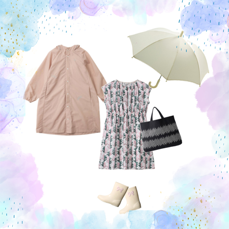 「ミナ ペルホネン」のレインウェアで雨の日も可愛くお稽古コーデ