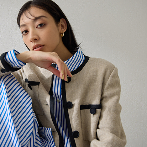 【PRE ORDER】遊び心を効かせた、リネン素材のアイテムと、今季注目のトレンドスタイル