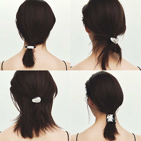 「イリスフォーセブン」のアーティな雰囲気漂うヘアフック