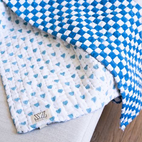 「エスゼット ブロックプリント」のブランケット