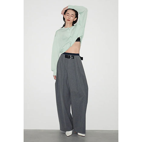 【予約人気NO.1】ベルトオーバーレイタックパンツ 9/8(火)先行発売！