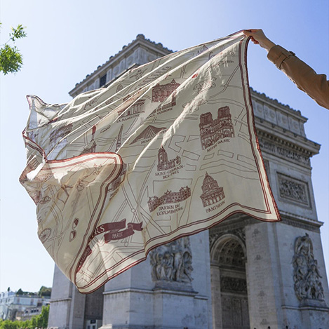 Foulard Ex-libris Paris x aLORS　コラボスカーフ