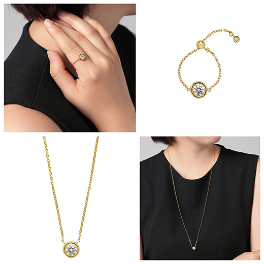 【ELLE SHOP限定】一粒で存在感抜群!「プラス ヴァンドーム」のモアッサナイトネックレス&リング