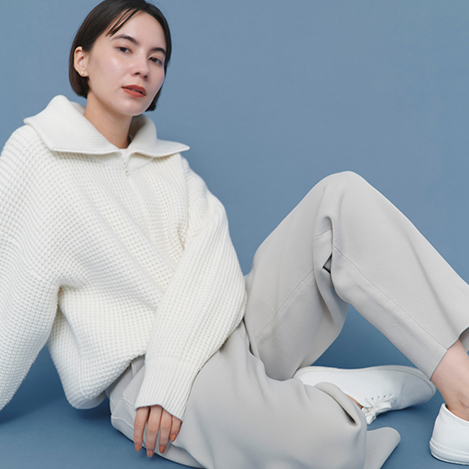 【NEW ARRIVALS】ハーフZIPニットプルオーバー