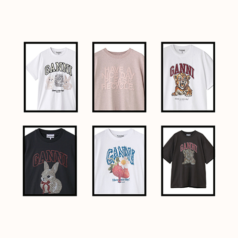 「ガニー」ハッピーなムードを纏うプリントTシャツが勢ぞろい！